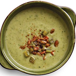 Avocado Soup with Chili-Lime Pepitas