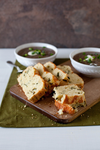 Poblano Jack Beer Bread