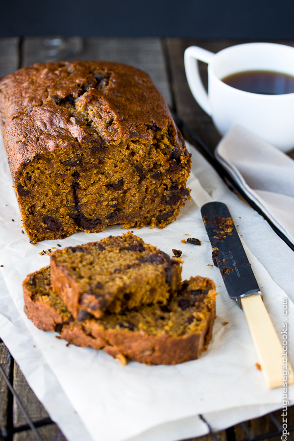 Dark Chocolate-Espresso Pumpkin Bread
