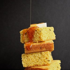 Brown Butter Rosemary Orange Cornbread