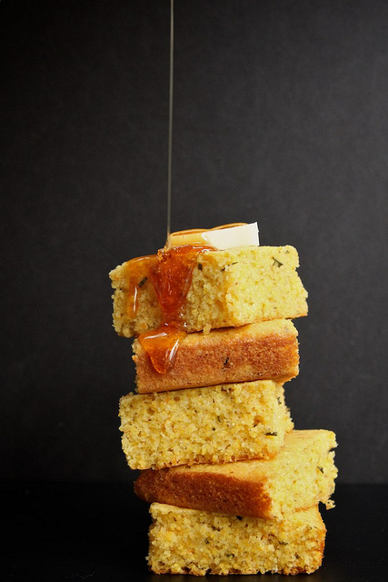 Brown Butter Rosemary Orange Cornbread