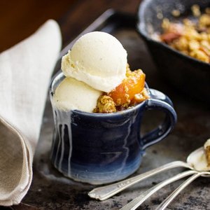 Maple Sugar, Bourbon and Brown Butter Peach Crisp