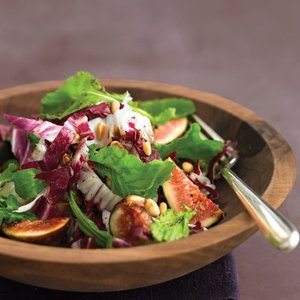 Arugula Salad with Figs, Pine Nuts and Radicchio