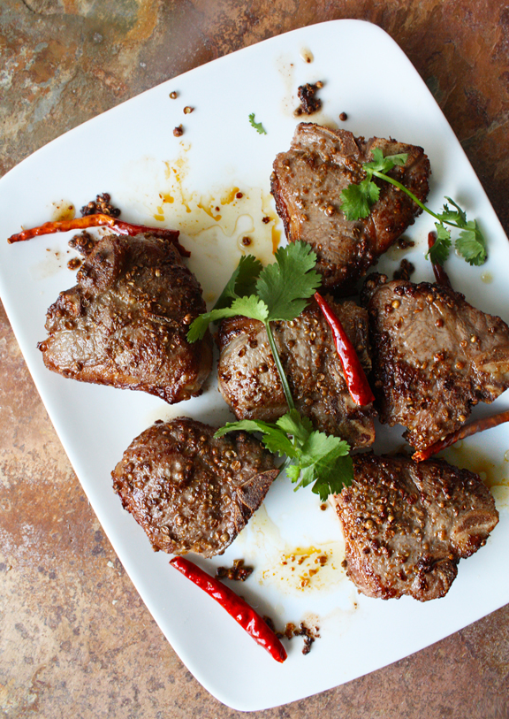 Coriander-Crusted Lamb Chops