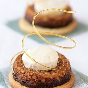 Hazelnut Tartelettes with Spiced Crème Fraiche Parfait