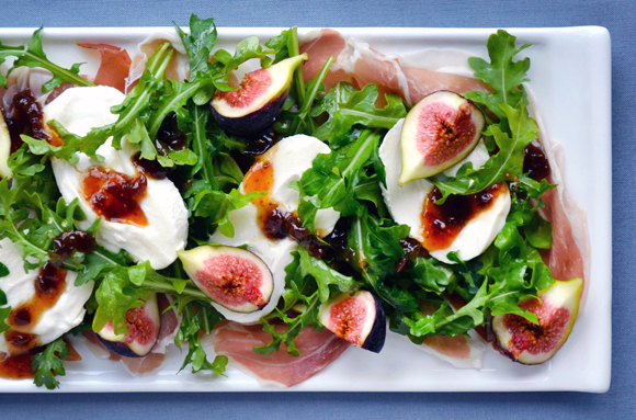 Fig, Prosciutto and Burrata Cheese Salad