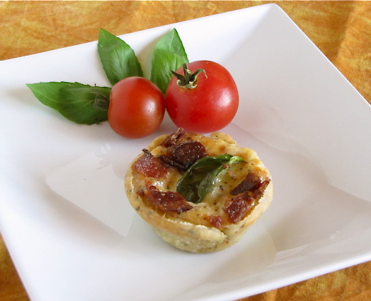 Bacon Tomato Basil Tarts