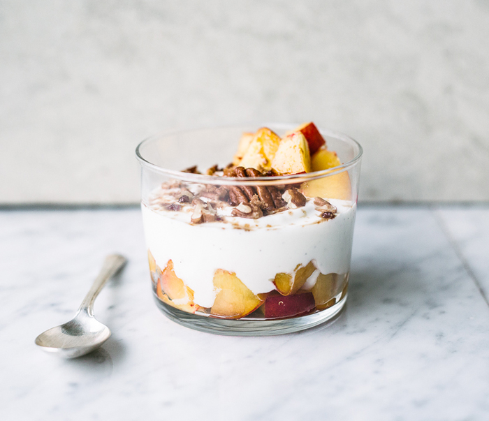 Peach and Pecan Brown Sugar Parfait