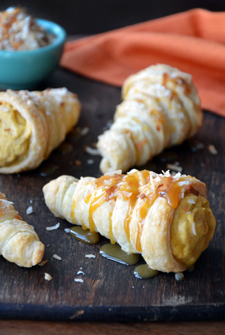 Puff Pastry Cornucopias with Pumpkin-Coconut Mousse
