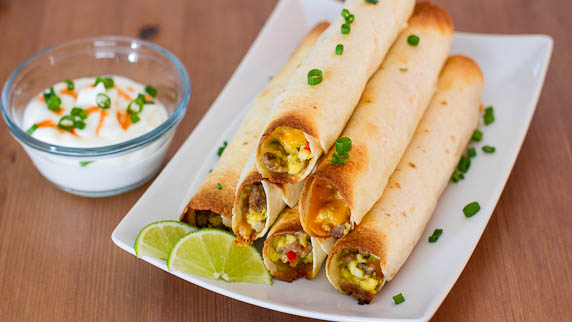 Baked Breakfast Taquitos