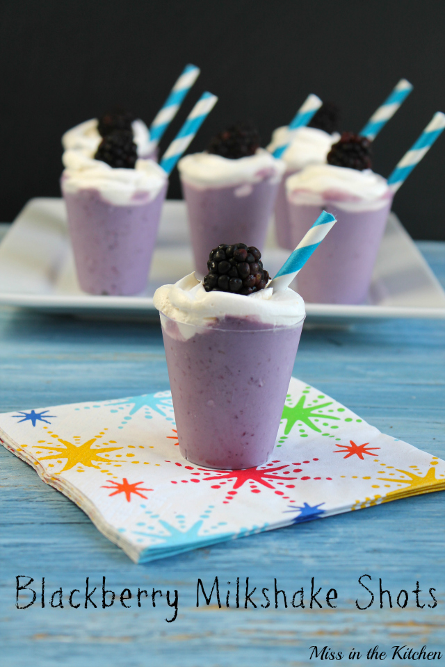 Blackberry Milkshake Shots