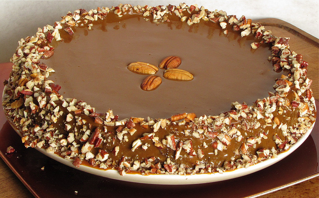 Chocolate Cheesecake with Caramel Ganache