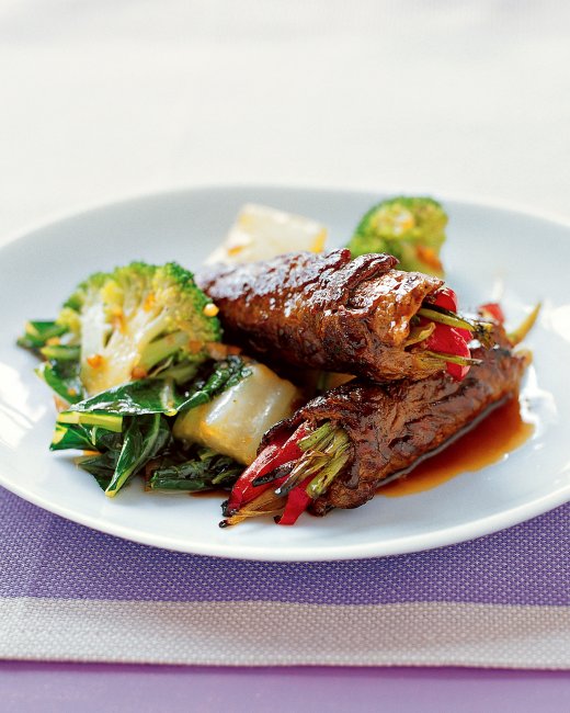 Beef and Scallion Rolls