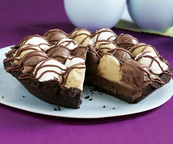 Triple Chocolate Ice Cream Pies
