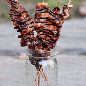 Maple Chocolate Bacon Skewers
