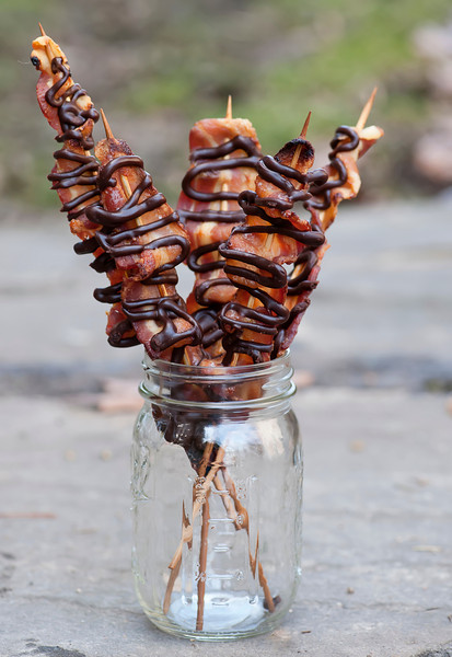 Maple Chocolate Bacon Skewers