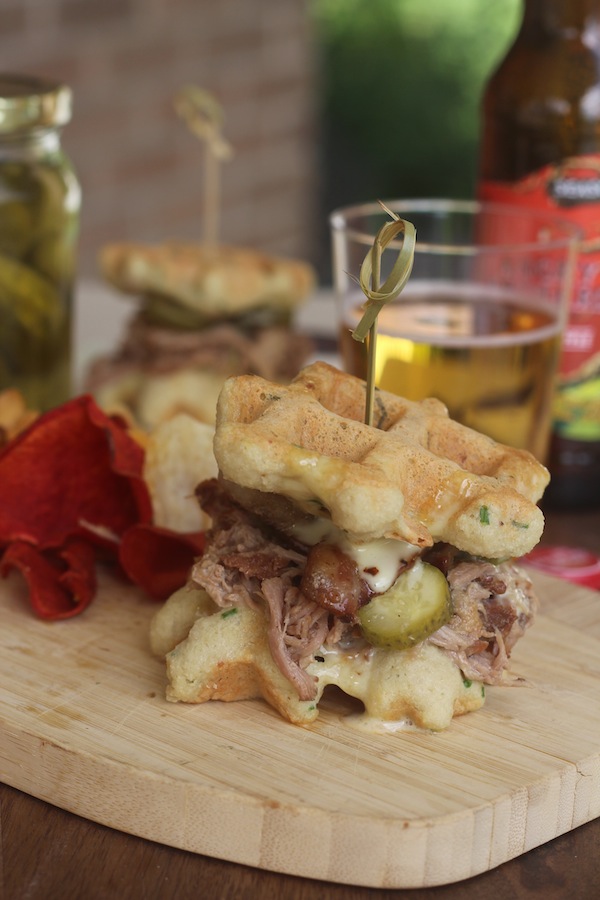 Sweet Pulled Pork Waffle Sliders