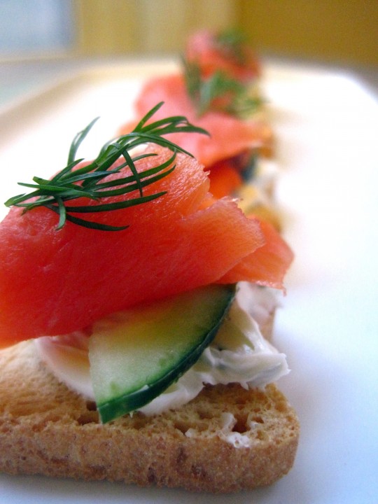 Minature Smoked Salmon Tartines