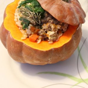 Pumpkin and Sausage Risotto