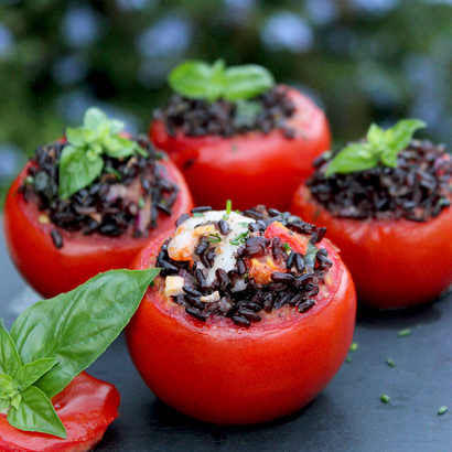 Venere Rice Filled Tomatoes with Shrimp
