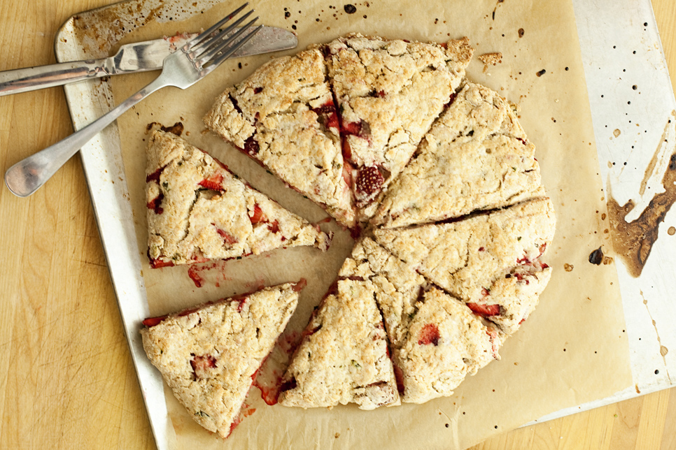 Strawberry Basil Scones