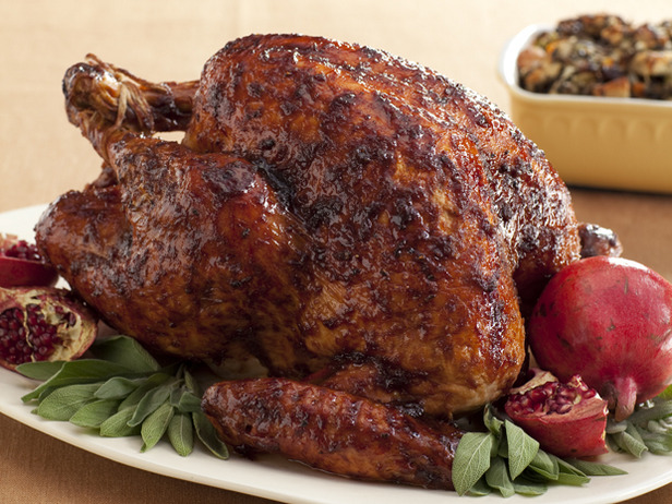 Black Pepper-Pomegranate Molasses Glazed Turkey