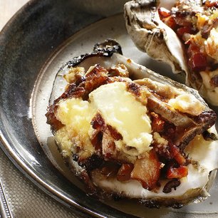 Baked Oysters with Wild Mushroom Ragout
