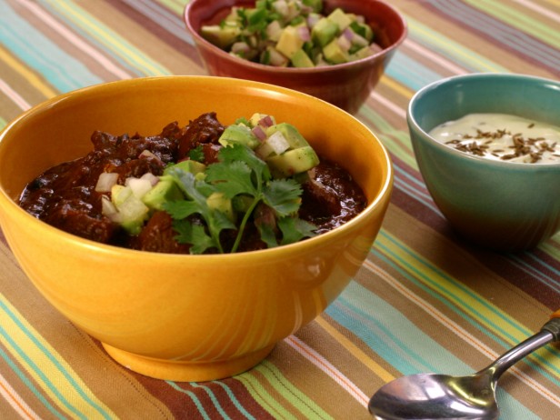 Beef & Black Bean Chili w/ Cumin Crema & Avocado Relish