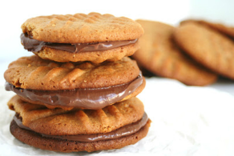Peanut Butter Nutella Sandwich Cookies