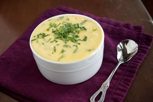 Roasted Poblano and Potato Soup