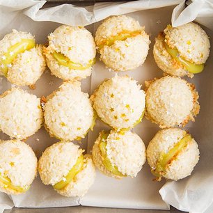 Coconut Macaroon Sandwiches with Lime Curd