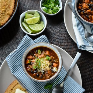 Chicken, Black Bean and Sweet Potato Chili