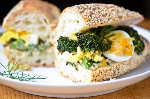 Roasted Broccolini Sandwich with Meyer Lemon Fennel Relish