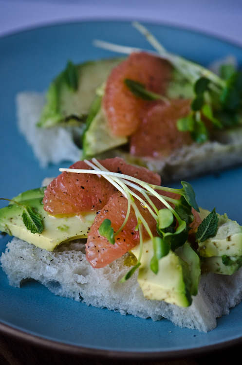Avocado and Grapefruit Tea Sandwiches