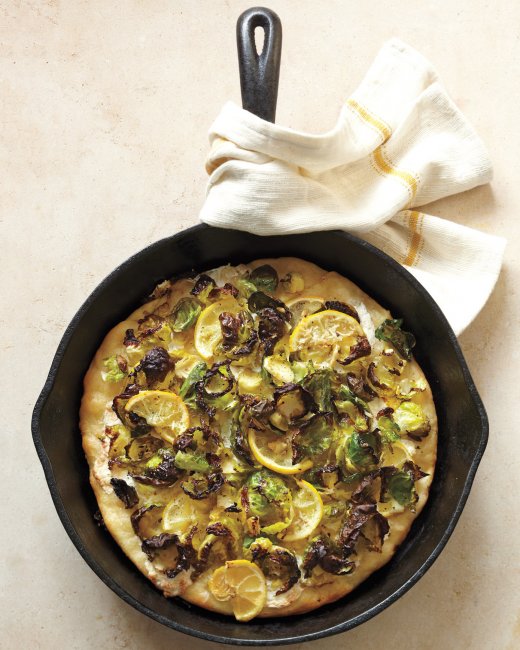 Brussels Sprout-Lemon Pizza