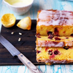 Cranberry Lemon Cake with Lemon Icing