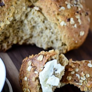 Hazelnut Honey Oat Bread