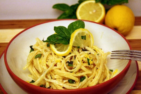 Linguine in Lemon Cream Sauce