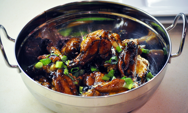 Sticky Honey Garlic Chicken Wings