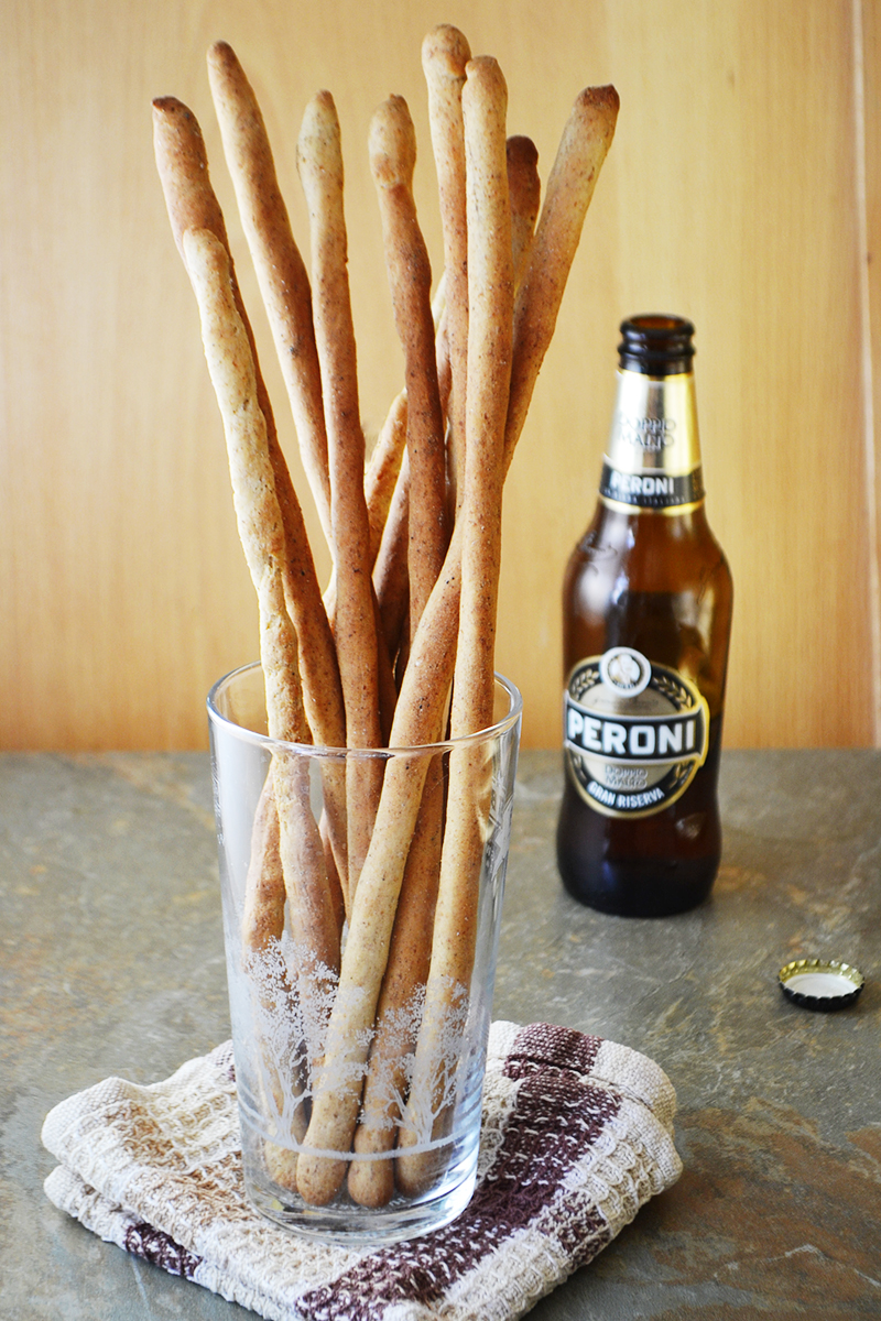 Beer and Black Pepper Grissini