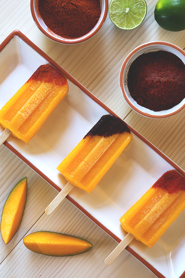 Tequila-Spiked Mango Popsicles with Chile